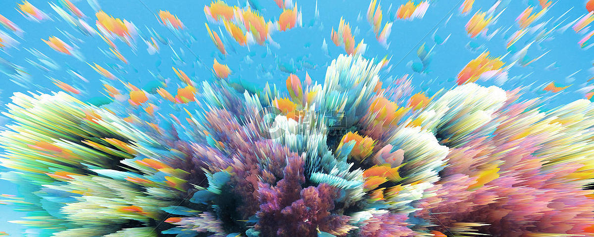 奇幻3D海底世界背景图片素材免费下载