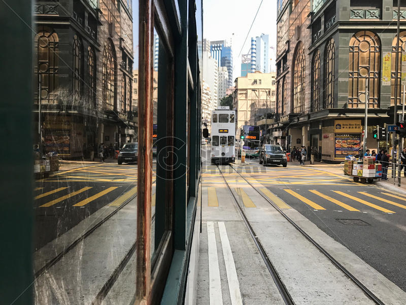 香港街头电车图片素材免费下载