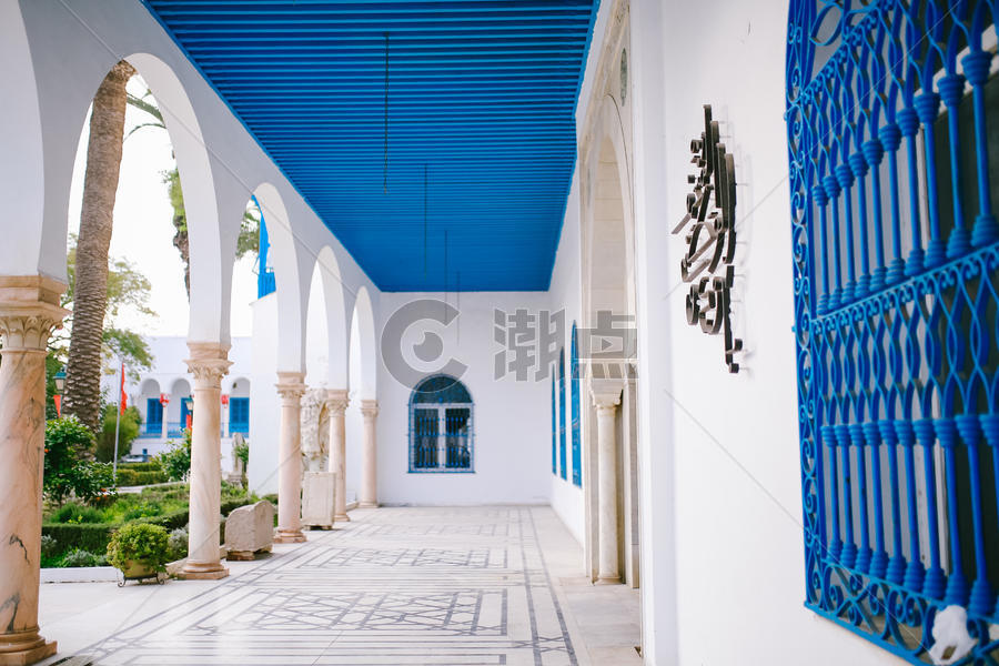北非明珠突尼斯巴尔杜博物馆街景图片素材免费下载