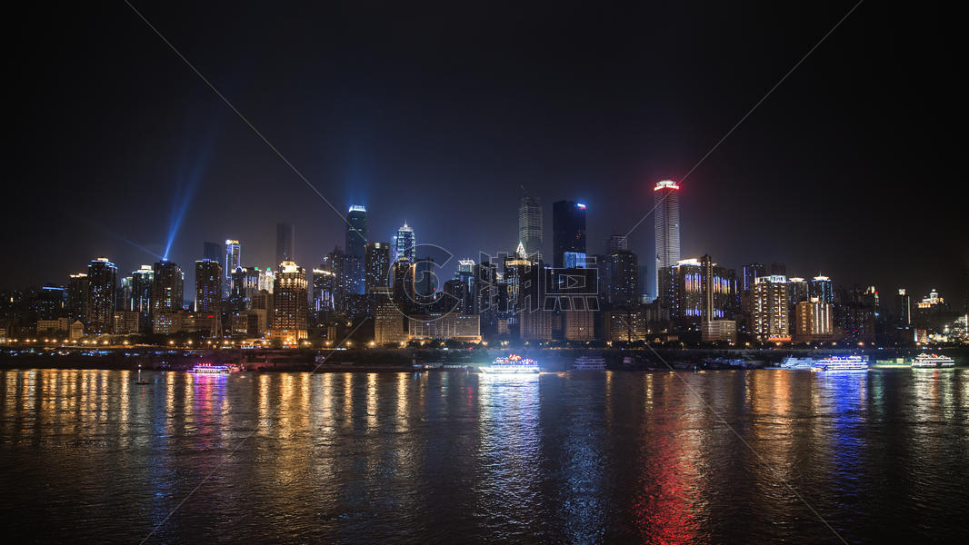 涪陵江上重庆夜景图片素材免费下载