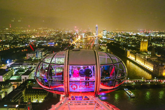 英国伦敦夜景伦敦眼图片素材免费下载
