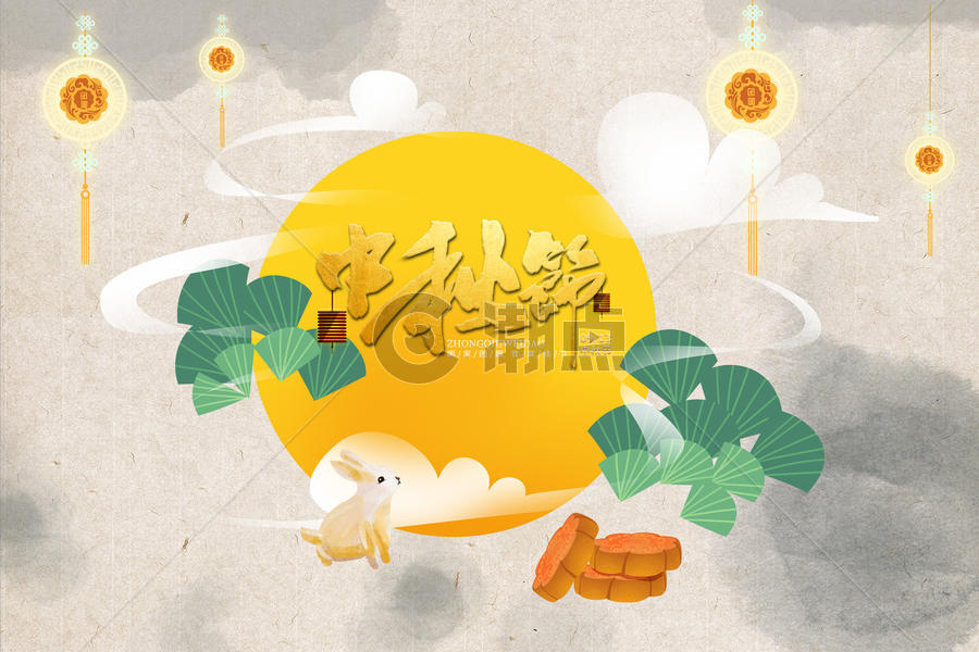 中秋节中国风海报图片素材免费下载