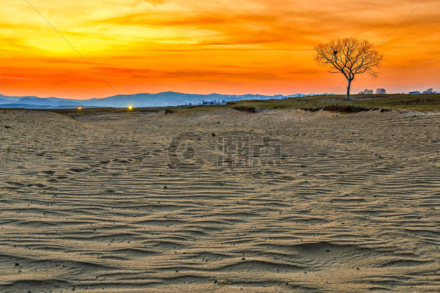 沙漠夕阳摄影图4000*2666图片素材免费下载-编号673750-潮点视频
