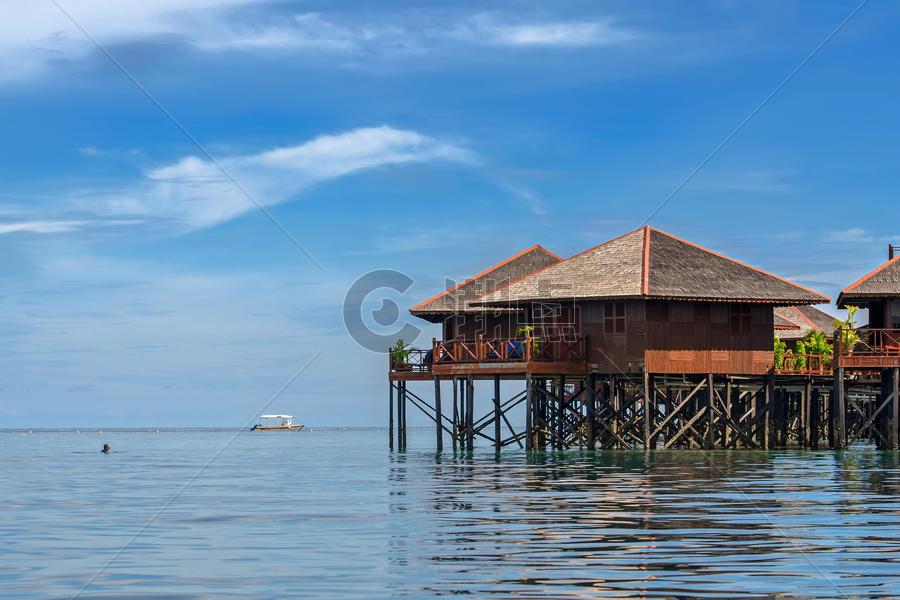 马来西亚海上度假村图片素材免费下载