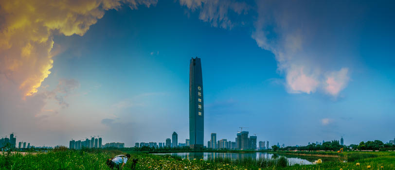 武汉城市风光武汉中央商务区CBD图片素材免费下载