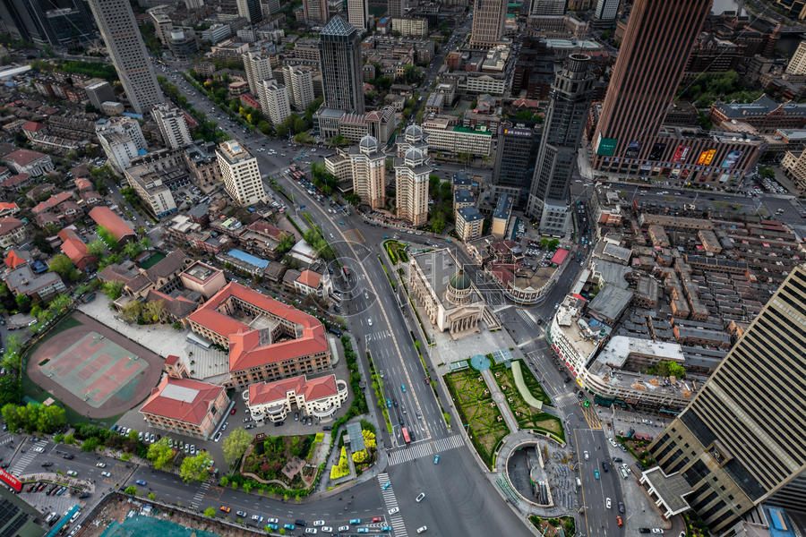 天津建筑城市风光航拍图片素材免费下载