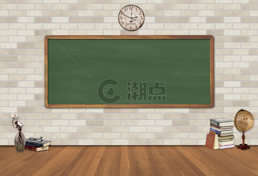 绿色黑板复古课堂图片素材免费下载