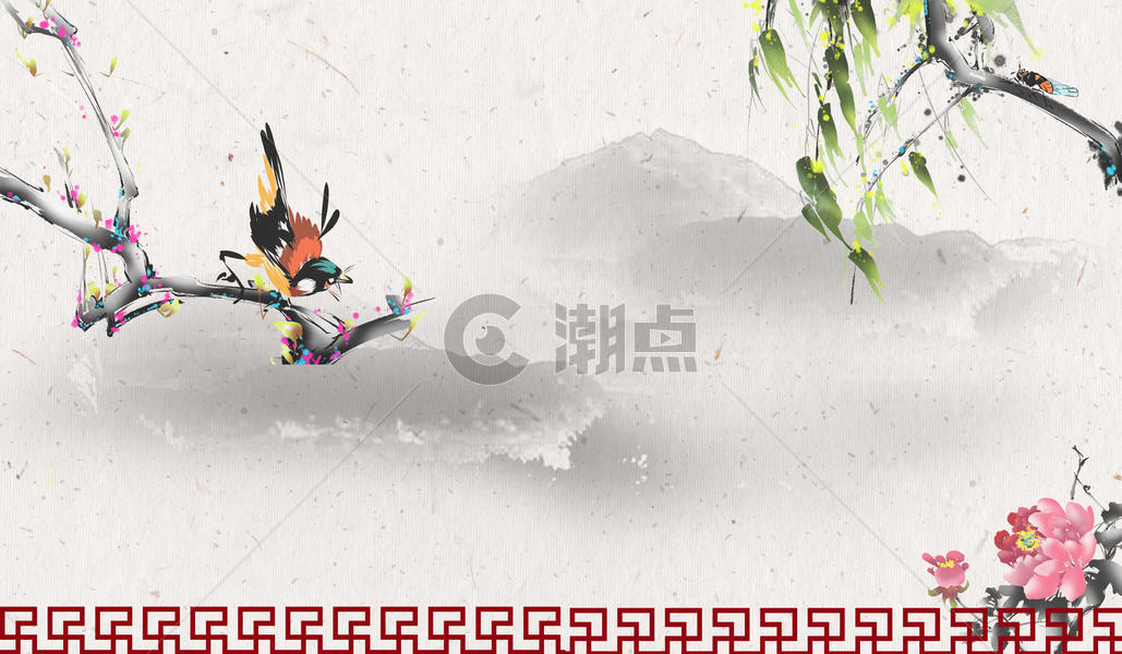 中国风花鸟图图片素材免费下载