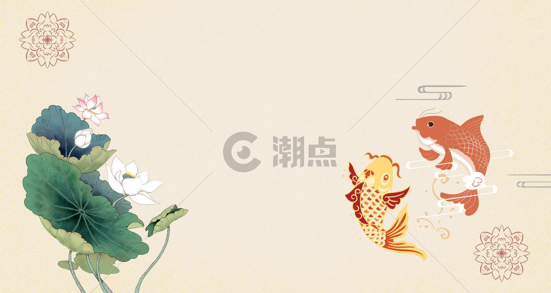 中国风锦鲤图图片素材免费下载
