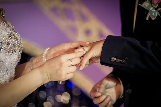 婚礼戴戒指环节图片素材免费下载