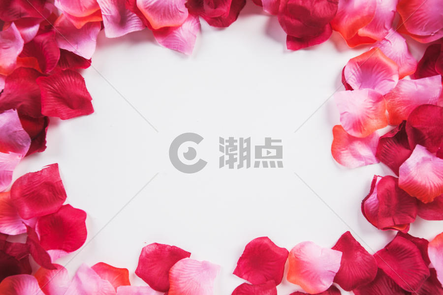 玫瑰花瓣平铺图片素材免费下载
