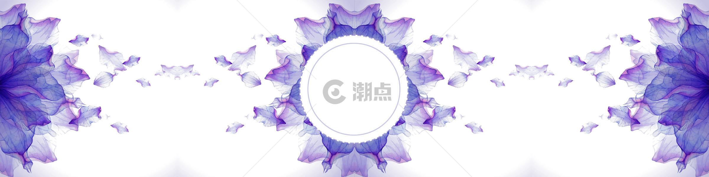 七夕蓝色花瓣背景图片素材免费下载