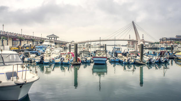 台北淡水渔人码头图片素材免费下载