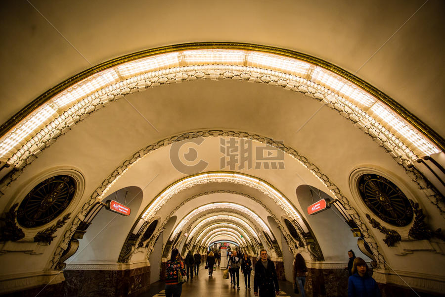 俄罗斯莫斯科地铁图片素材免费下载
