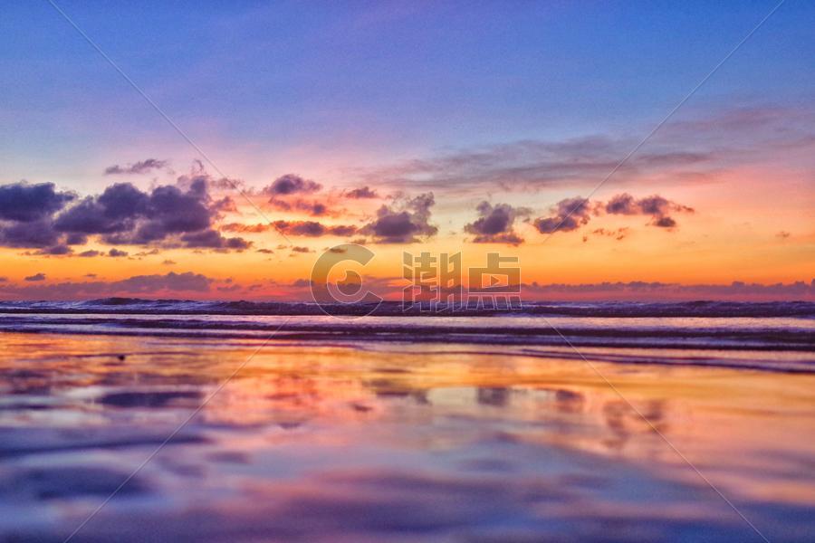 海边日落景色图片素材免费下载
