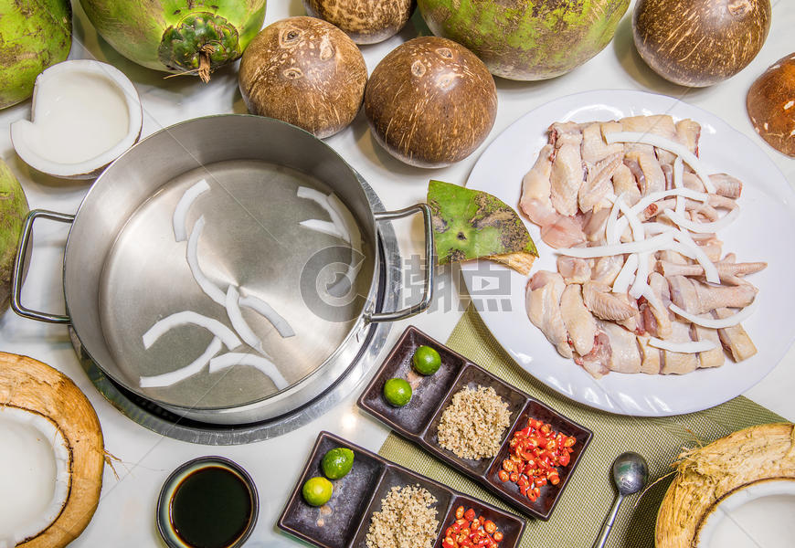 美味海南椰子鸡火锅图片素材免费下载