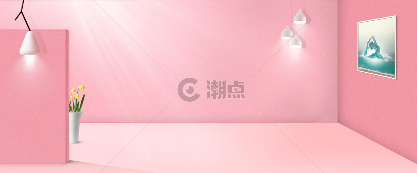室内场景空间感粉红背景海报合成素材通用背景4812 05图片素材免费下载 编号6809 潮点视频