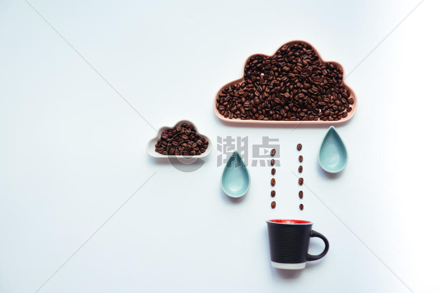 咖啡豆创意摆放图片素材免费下载