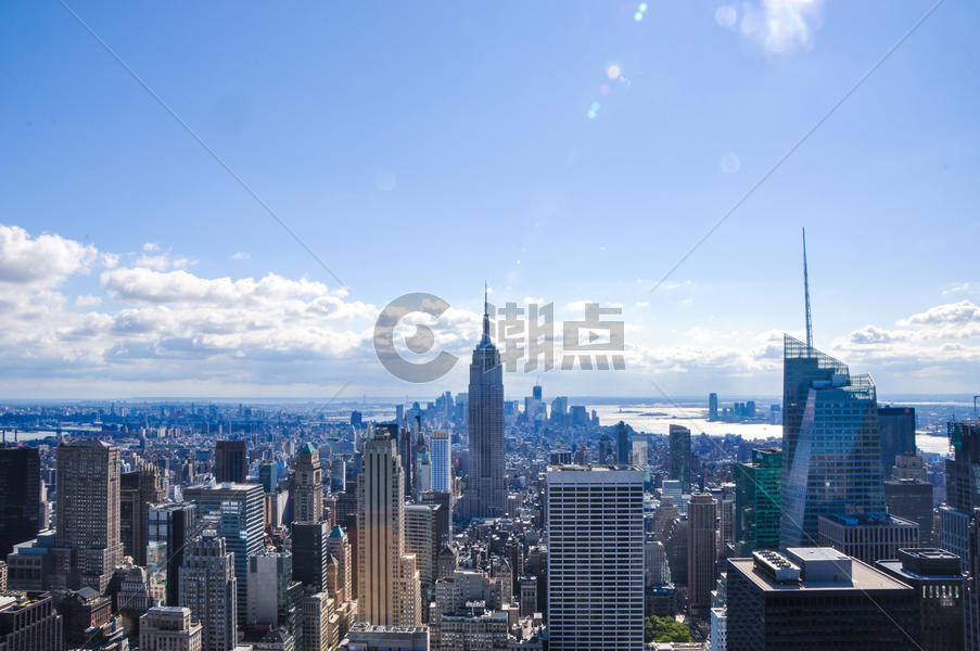 纽约曼哈顿城市天际线图片素材免费下载