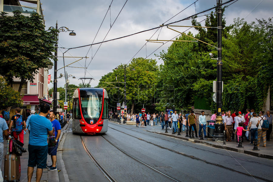 土耳其伊斯坦布尔有轨电车图片素材免费下载