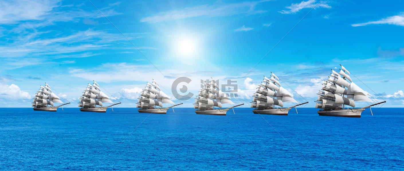 海上帆船背景图片素材免费下载