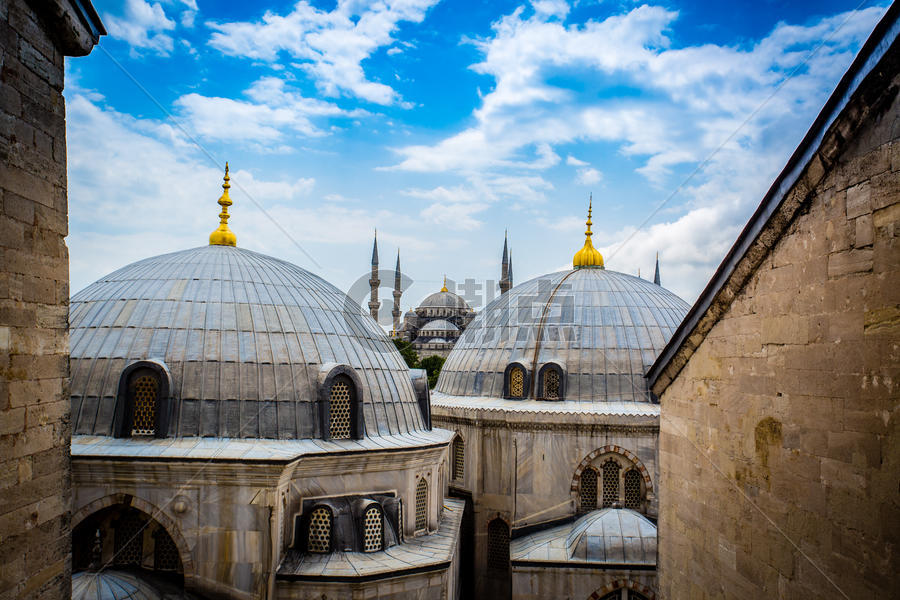 土耳其教堂顶部风景图片素材免费下载