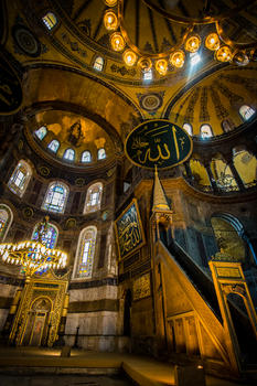 土耳其伊斯坦布尔教堂内部图片素材免费下载