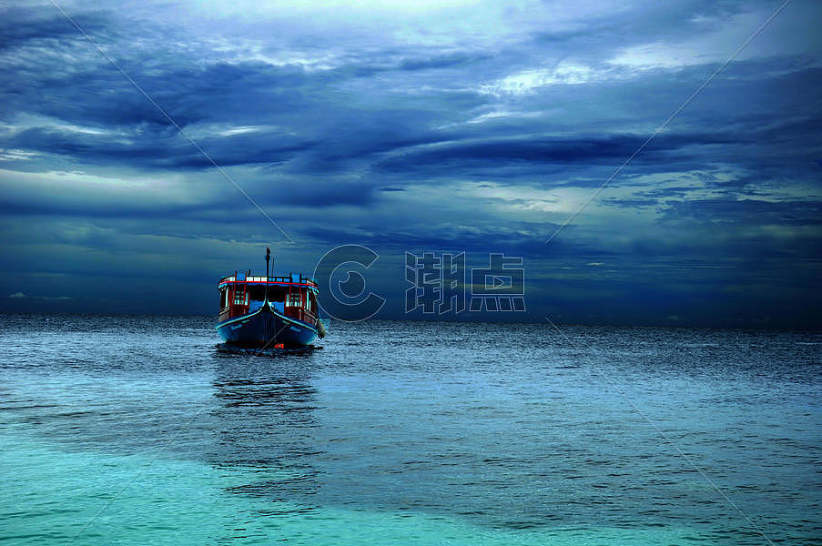 马尔代夫游船图片素材免费下载