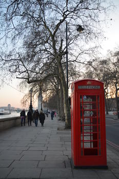 伦敦红色的电话亭图片素材免费下载