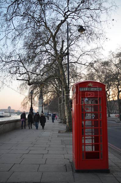 伦敦红色的电话亭图片素材免费下载