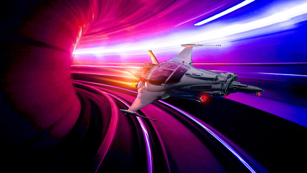 宇宙飞船穿越时空隧道图片素材免费下载