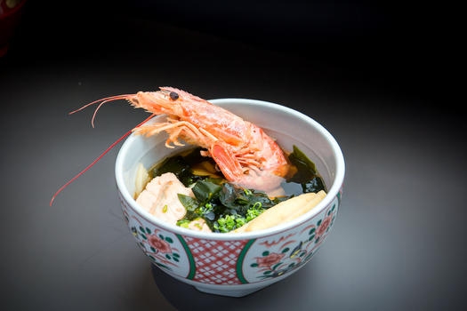 日本料理甜虾味噌汤图片素材免费下载