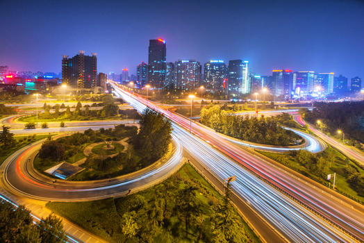 北京城市三元桥风光图片素材免费下载