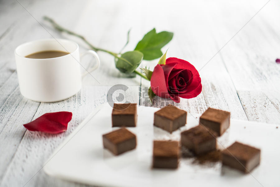 玫瑰咖啡巧克力图片素材免费下载