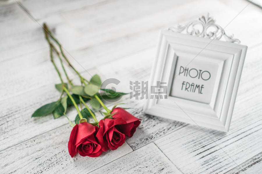 浪漫玫瑰相框图片素材免费下载