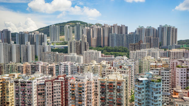 香港密集的住宅楼图片素材免费下载