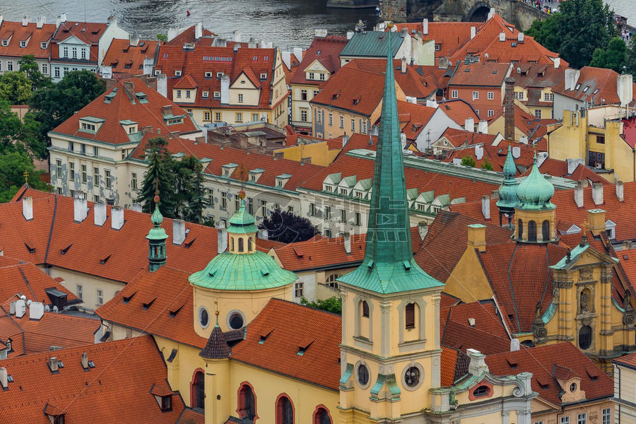 捷克布拉格天文钟俯瞰图片素材免费下载