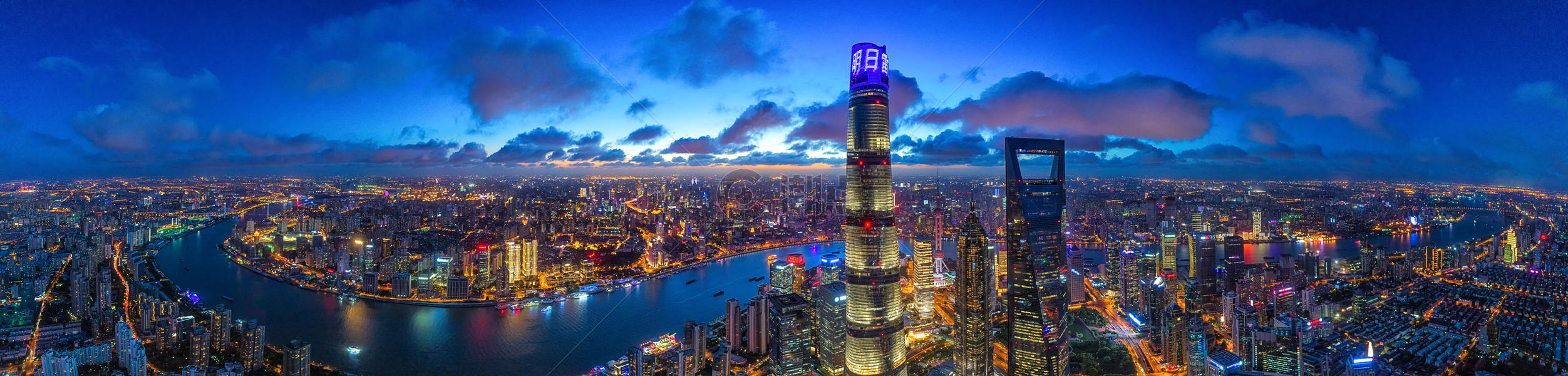 上海陆家嘴城市夜景图片素材免费下载