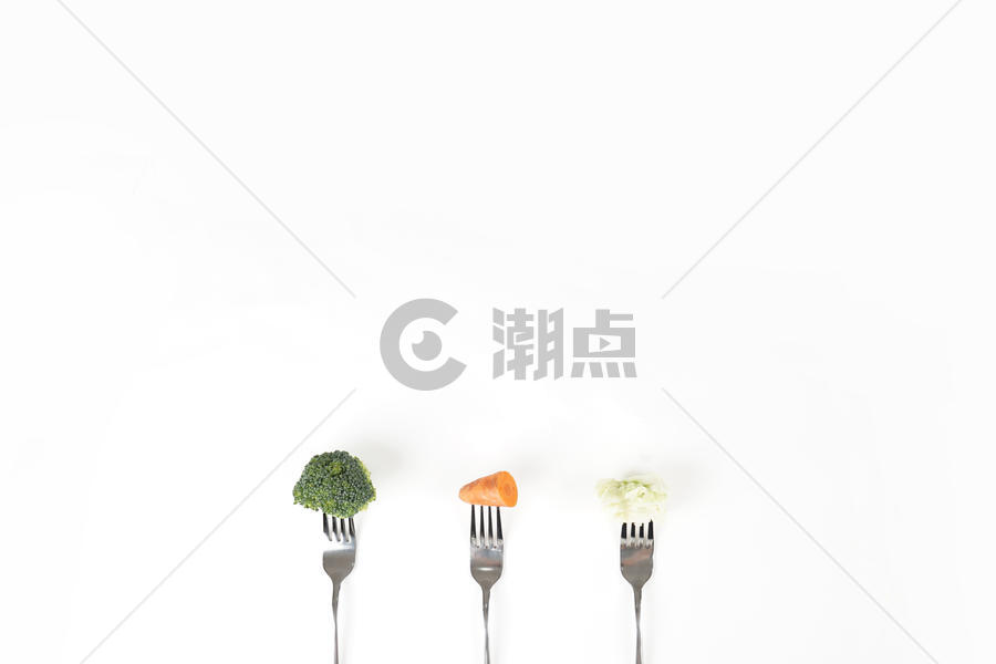 叉子和蔬菜图片素材免费下载
