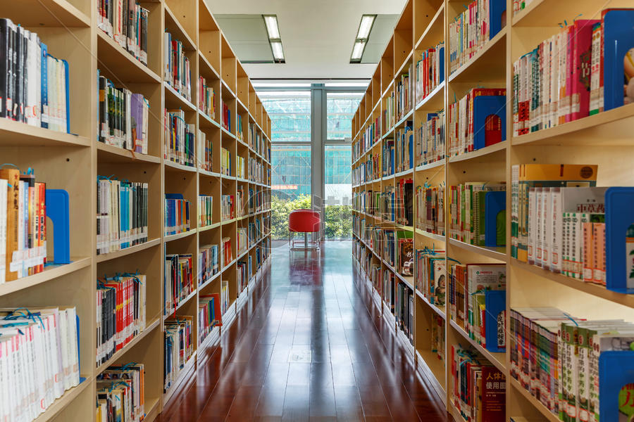 宽敞明亮的图书馆阅览室图片素材免费下载