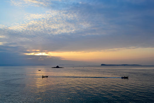 南澳海边夕阳图片素材免费下载