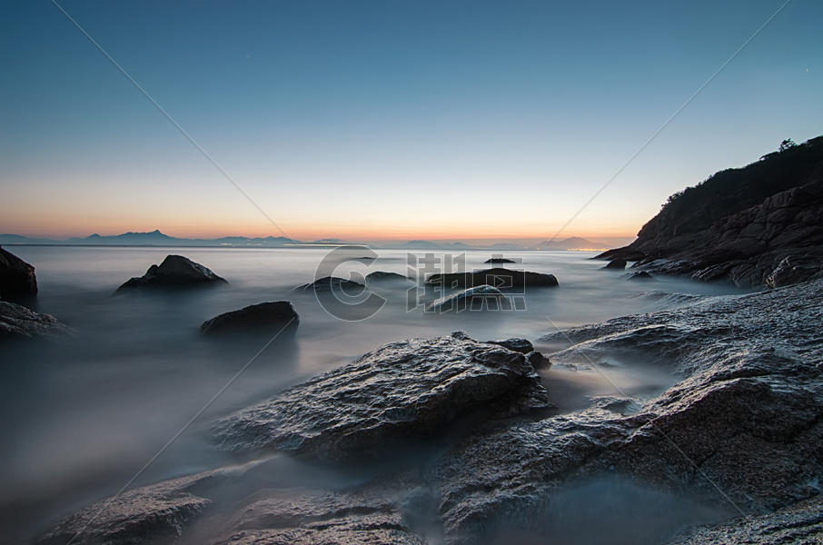 唯美海边夕阳照片图片素材免费下载