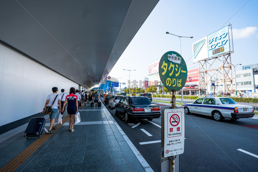 日本出租车停靠站台图片素材免费下载