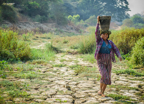 缅甸田间劳作的妇女图片素材免费下载