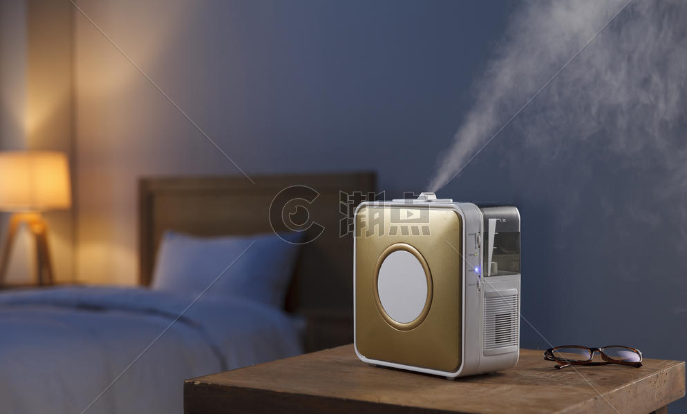 卧室空气净化器静物图片素材免费下载