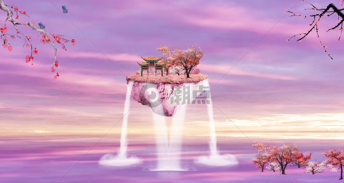 桃花岛通用背景3900 80图片素材免费下载 编号 潮点视频