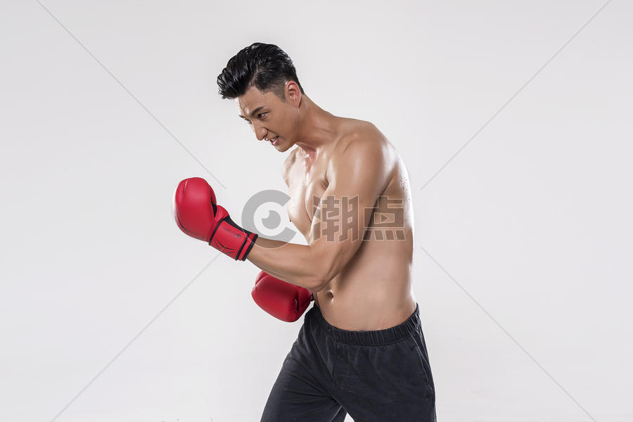 运动男士拳击动作图片素材免费下载
