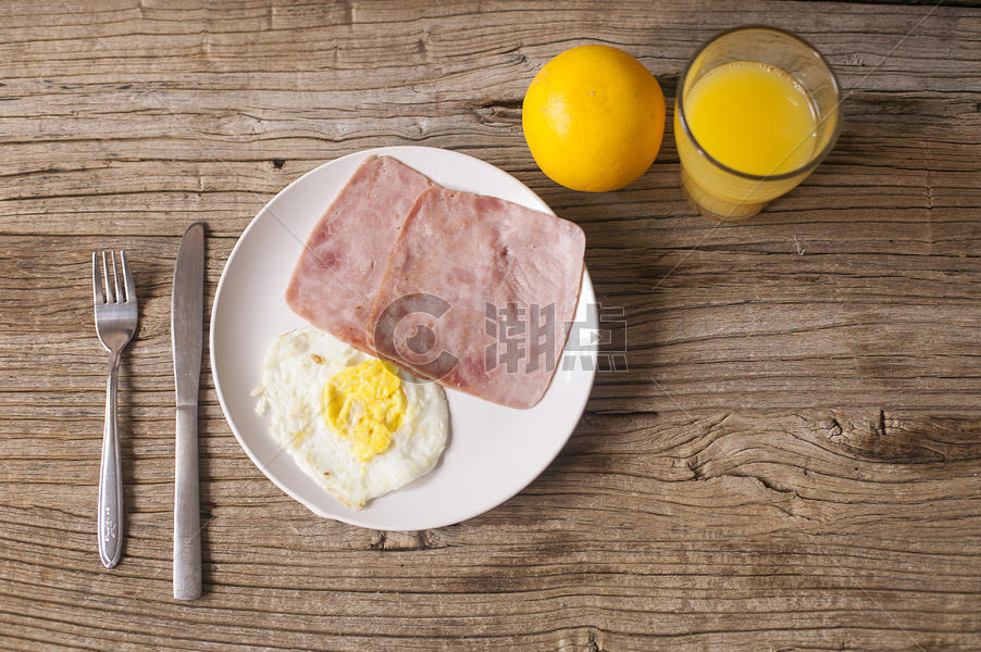 复古风格的早饭图片素材免费下载