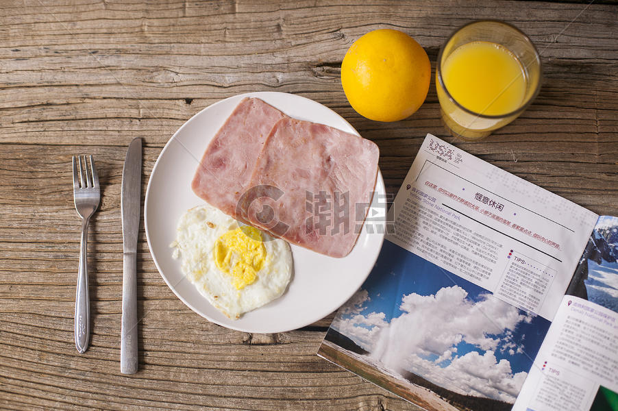 复古风格的早饭图片素材免费下载