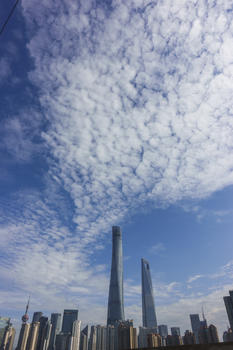美丽上海上海中心环球中心图片素材免费下载